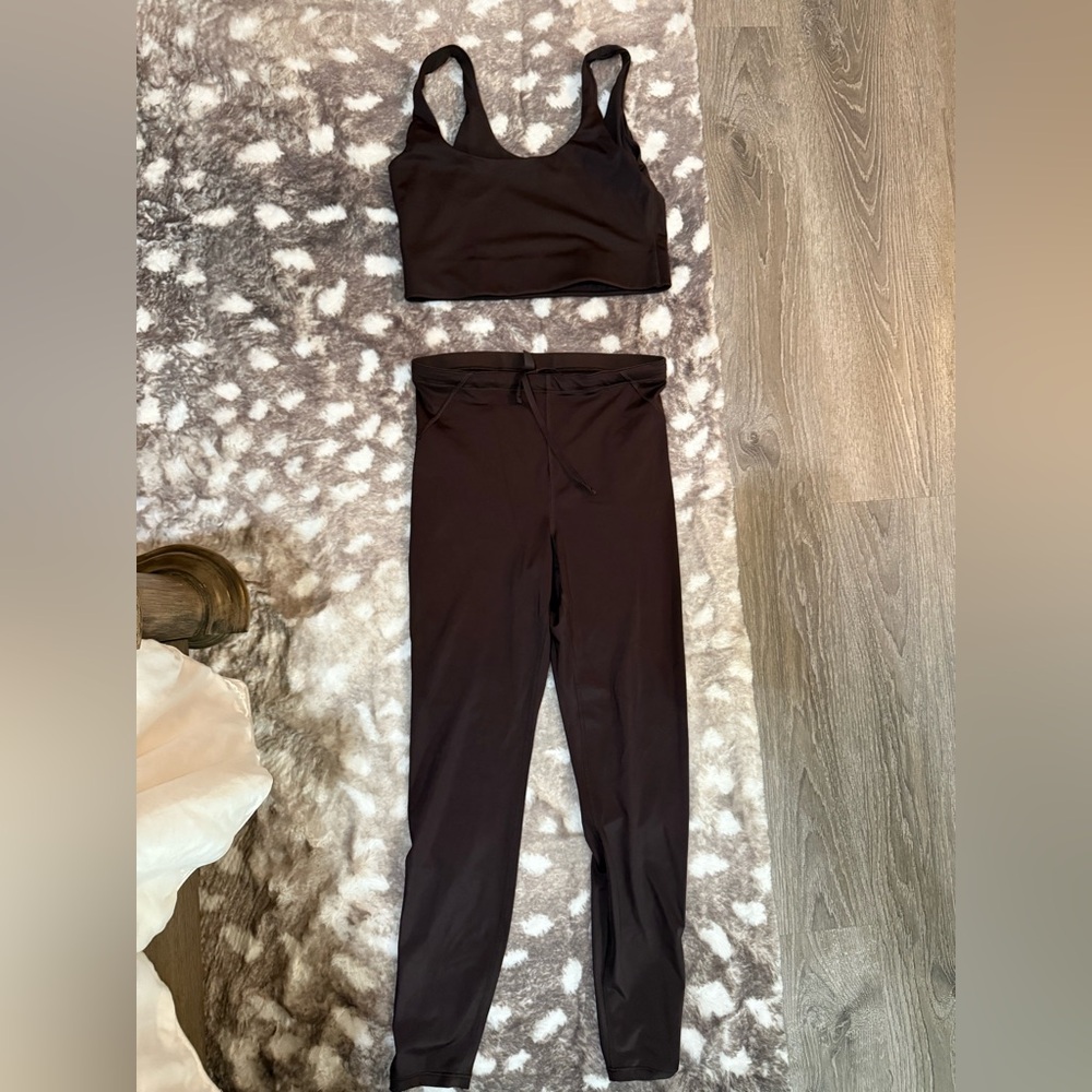 Nike x skims sports bra and leggings set.